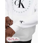 Мужское Худи CALVIN KLEIN (Circle Monogram Logo Hoodie) 62618-02 Блестящий Белый