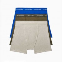 Мужское Нижнее белье (Cotton Classic Fit 3-Pack Boxer Brief) 61848-02 Royalty/Армия Зеленый/Heather