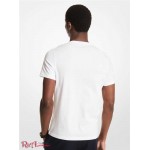 Мужская Футболка MICHAEL KORS (Camo Aviator Print Cotton T-Shirt) 65098-05 белый