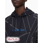 Чоловіче Худі CALVIN KLEIN (Allover Monogram Print French Terry Hoodie) 65839-02 Чорний Beauty