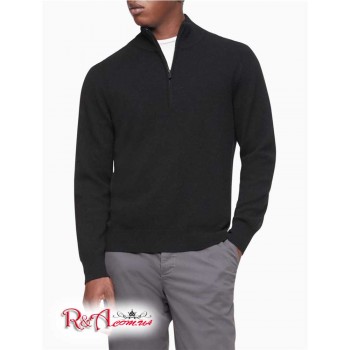 Мужской Свитер (Merino Wool 1/4 Zip Sweater) 62539-02 Черный Heather