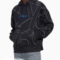 Чоловіче Худі (Allover Monogram Print French Terry Hoodie) 65839-02 Чорний Beauty