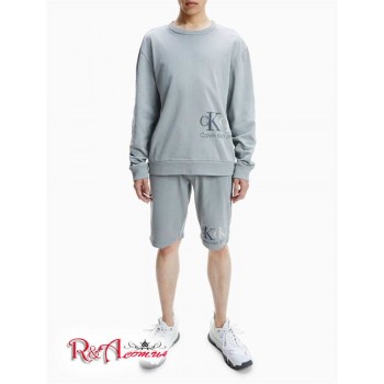 Мужской Свитшот (Recycled Cotton Double Monogram Logo Sweatshirt) 62639-02 Серый