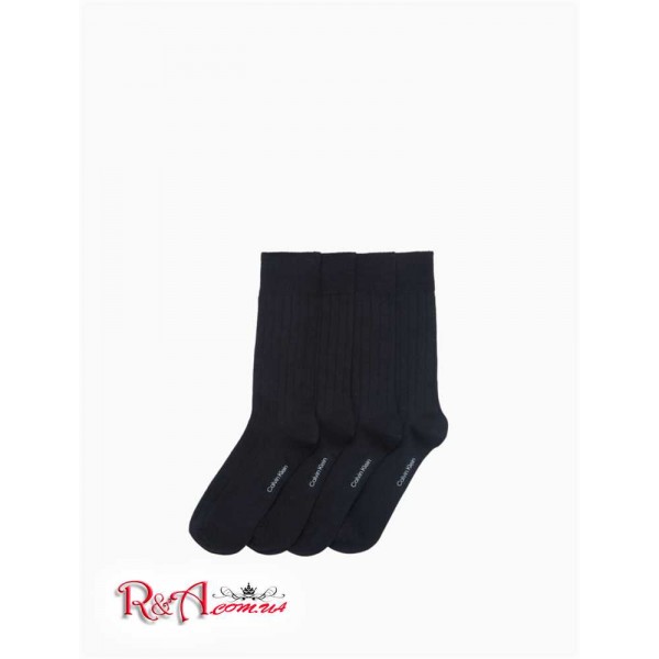 Чоловіча Сукня CALVIN KLEIN (Ribbed Logo 4-Pack Dress Socks) 62249-02 Чорний