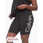 Жіночі Шорти CALVIN KLEIN (Performance Plus Size High Waist Bike Shorts) 62870-02 Чорний/Білий