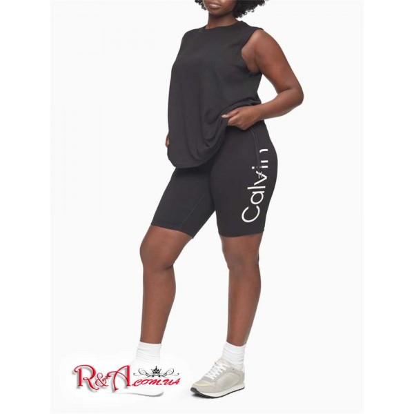 Женские Шорты CALVIN KLEIN (Performance Plus Size High Waist Bike Shorts) 62870-02 Черный/Белый