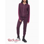 Женский Свитер CALVIN KLEIN (Knit Logo Tape Full Zip Hoodie Sweater) 62800-02 Burgundy/Raven