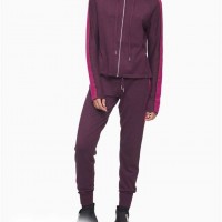 Жіночий Светр (Knit Logo Tape Full Zip Hoodie Sweater) 62800-02 Burgundy/Raven