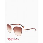 Женские Солнцезащитные Очки CALVIN KLEIN (Butterfly Thin Frame Sunglasses) 63140-02 Коричневый