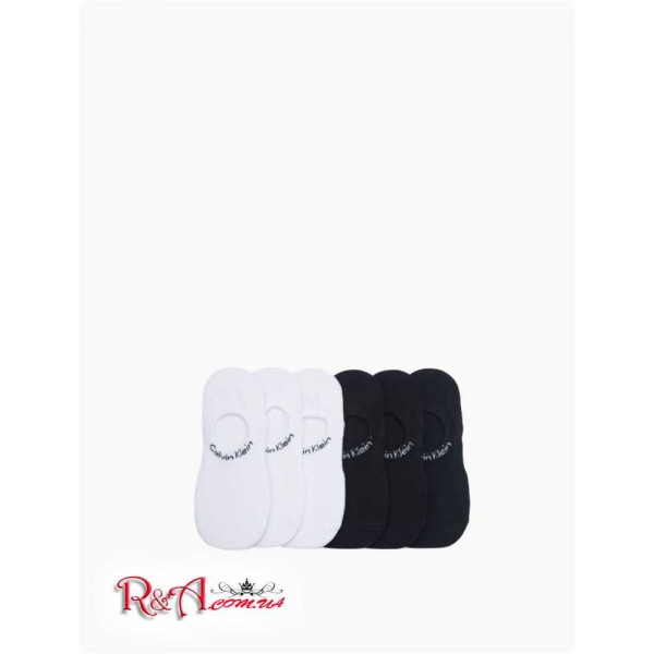 Женские Балетки CALVIN KLEIN (Flat Knit 6-Pack Socks) 62300-02 Белый/Черный