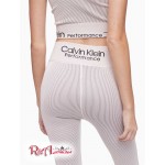 Женские Леггинсы CALVIN KLEIN (Performance Ribbed High Waist Full Length Leggings) 62910-02 Chalk