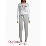 Женские Тренировочные брюки CALVIN KLEIN (Performance Logo Drawstring Jogger Sweatpants) 62940-02 Жемчужный Серый Heather