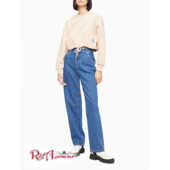 Женский Свитшот (CK ONE Recycled Cropped Sweatshirt) 62840-02 Светлый Песок