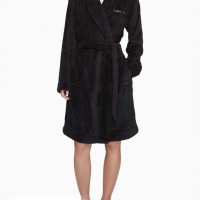 Жіночий Ремінь (Shawl Collar Logo Belted Robe) 65731-02 Чорний