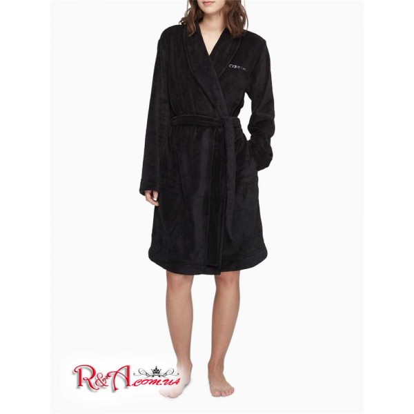 Жіночий Ремінь CALVIN KLEIN (Shawl Collar Logo Belted Robe) 65731-02 Чорний