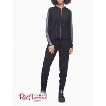 Женский Свитер (Knit Logo Tape Full Zip Hoodie Sweater) 62801-02 Черный/Grisialle