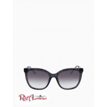 Женские Солнцезащитные Очки (Square Monogram Metal Frame Sunglasses) 63081-02 Crystal Smoke Ck Print