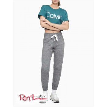 Женские Тренировочные брюки (Performance Logo Drawstring Jogger Sweatpants) 62941-02 Черный Heather