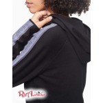 Женский Свитер CALVIN KLEIN (Knit Logo Tape Full Zip Hoodie Sweater) 62801-02 Черный/Grisialle