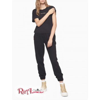 Женская Футболка (Shiny Logo Boyfriend T-Shirt) 63041-02 Черный/Роза Золотой