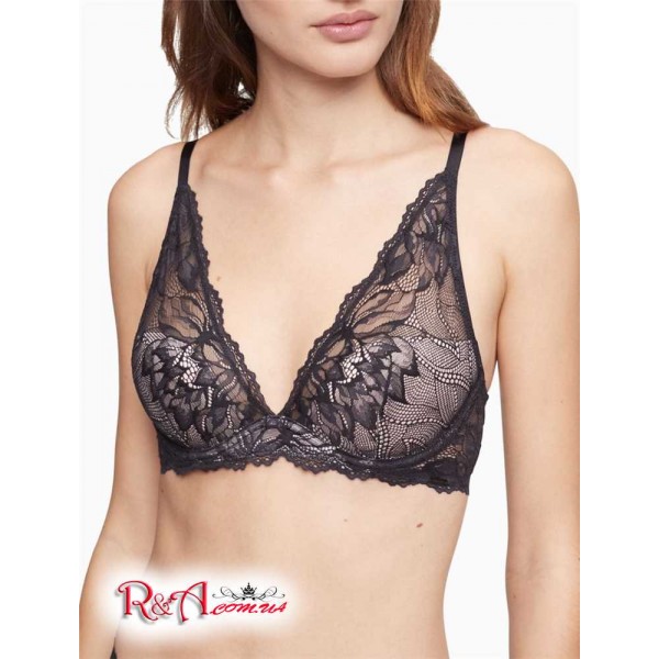 Жіночий Бралетт CALVIN KLEIN (Seductive Comfort Lotus Floral Lightly Lined Plunge Bra) 62091-02 Чорний