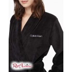 Жіночий Ремінь CALVIN KLEIN (Shawl Collar Logo Belted Robe) 65731-02 Чорний