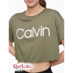 Женская Футболка CALVIN KLEIN (Performance Calvin Logo Cropped Boxy T-Shirt) 62952-02 Bonsai