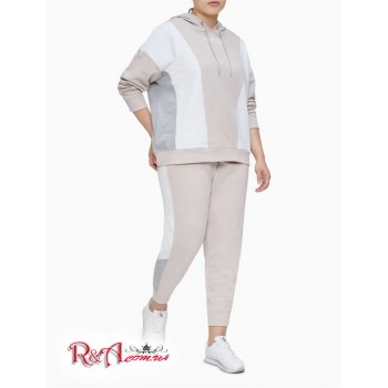 Женский Пуловер (Plus Size Performance Colorblock Pullover Hoodie) 62882-02 Nu Бежевый