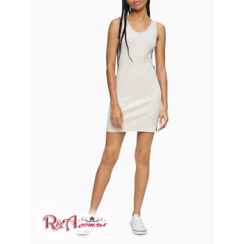 Женское Платье (Logo Tape Ribbed Sleeveless Mini Dress) 62692-02 Birch