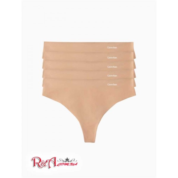 Женские Стринги CALVIN KLEIN (Invisibles 5-Pack Seamless Thong) 52832-02 Светлый Caram