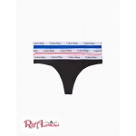 Женские Стринги CALVIN KLEIN (Carousel 3-Pack Thong) 62132-02 Strawberry Shake/Royalty/Черный