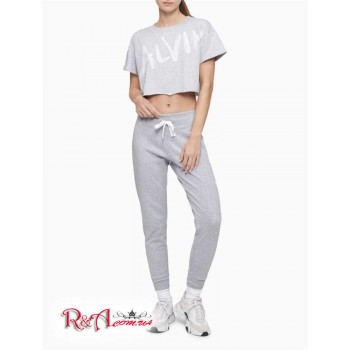 Женская Футболка (Performance Brush Logo Cropped T-Shirt) 62972-02 Жемчужный Серый Heather