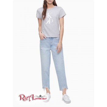 Женская Футболка (Mirror Monogram Logo Crewneck T-Shirt) 63053-02 Жемчужный Серый Heather