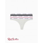 Женские Стринги CALVIN KLEIN (Carousel 3-Pack Thong) 65713-02 Бледный Orchid/Snow/Черный