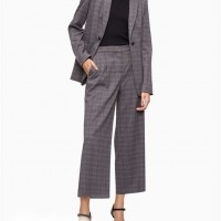 Жіноча Куртка (Plaid Peak Lapel Open Front Jacket) 62763-02 Чорний Мульті