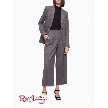 Женская Куртка (Plaid Peak Lapel Open Front Jacket) 62763-02 Черный Мульти