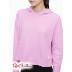 Женское Худи CALVIN KLEIN (Performance Waffle Knit Cropped Hoodie) 65673-02 Sakura