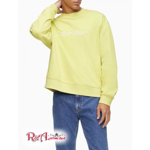 Женский Свитшот CALVIN KLEIN (Relaxed Fit Logo French Terry Crewneck Sweatshirt) 62613-02 Limeade