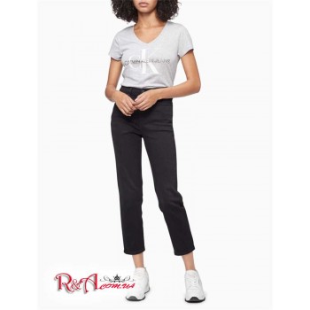 Женская Футболка (Monogram Logo V-Neck T-Shirt) 63043-02 Жемчужный Серый Heahter