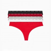 Жіночі Стрінги (Signature Cotton 5-Pack Thong) 62123-02 Червоний Мульті