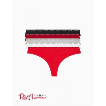 Женские Стринги (Signature Cotton 5-Pack Thong) 62123-02 Красный Мульти