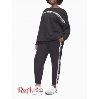 Женские Джоггеры (Plus Size Performance Double Logo Tape Joggers) 62873-02 Черный