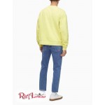 Женский Свитшот CALVIN KLEIN (Relaxed Fit Logo French Terry Crewneck Sweatshirt) 62613-02 Limeade