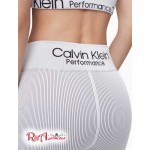 Женские Шорты CALVIN KLEIN (Performance Ribbed High Waist Bike Shorts) 65683-02 Белый