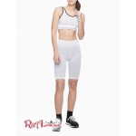 Женские Шорты CALVIN KLEIN (Performance Ribbed High Waist Bike Shorts) 65683-02 Белый