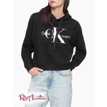Женское Худи (Monogram Logo Cropped Hoodie) 63064-02 Черный