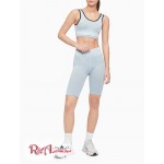 Женские Шорты CALVIN KLEIN (Performance Ribbed High Waist Bike Shorts) 62894-02 Bleached Морская Волна