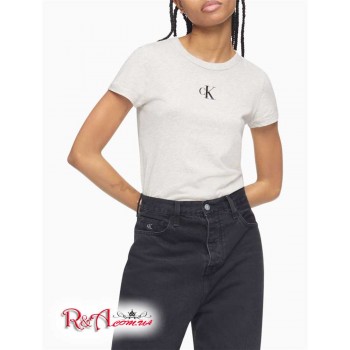 Женская Футболка (Shiny Monogram Logo Baby T-Shirt) 63034-02 Cortado Heather