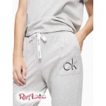 Женская Футболка CALVIN KLEIN (Carousel Logo Sleep T-Shirt + Sleep Joggers Set) 62034-02 Серый Heather