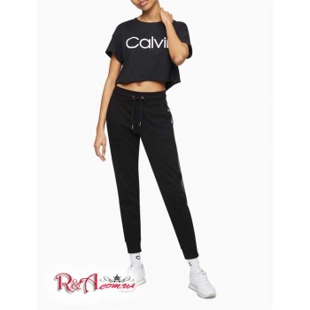 Женская Футболка (Performance Calvin Logo Cropped Boxy T-Shirt) 62954-02 Черный